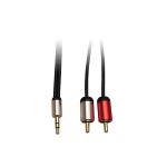 CBL 35RCA GOLD ΧΡΥΣΟ 1M5 της Pro.fi.con 1.5 μέτρα καλώδιο ήχου 3.5mm επίχρυσο Jack Stereo σε 2xRCA αρσενικά male phono plug